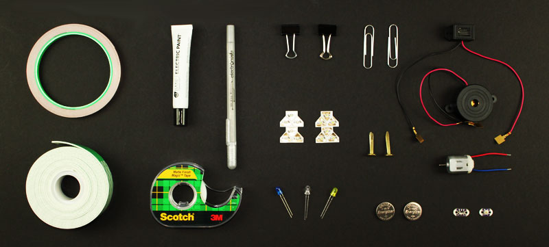 makerspace materials paper circuits
